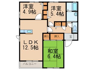 シャーメゾン・ヤマノの物件間取画像